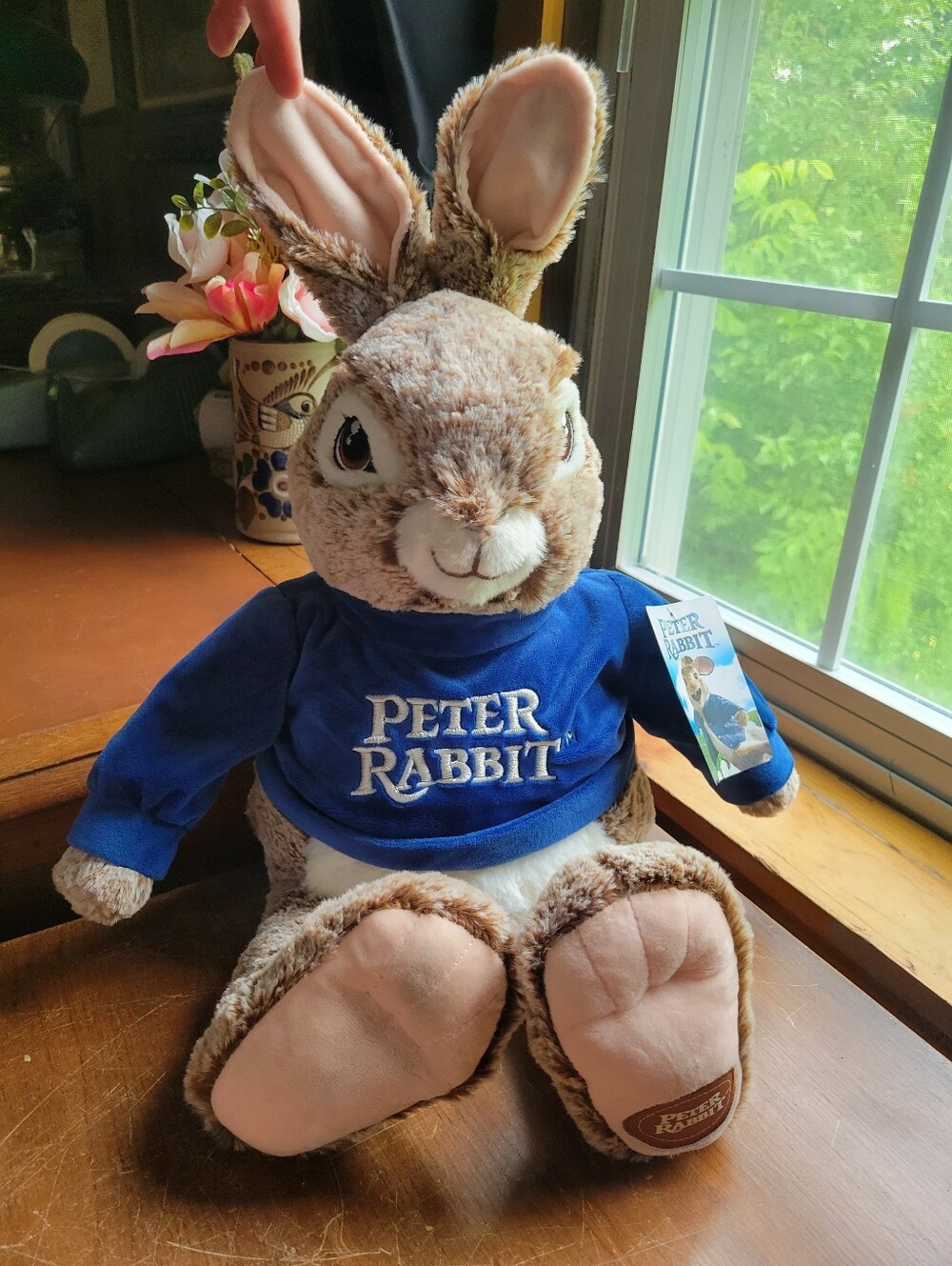 New Peter Rabbit Plush Movie 2022 DanDee Blue Sweater 19" Foot Patch